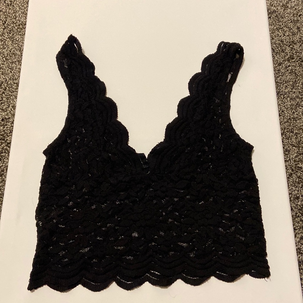 Zara lace black top size S